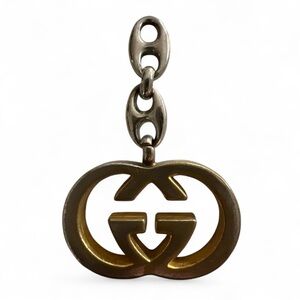 Metal monogram charm for bag or key